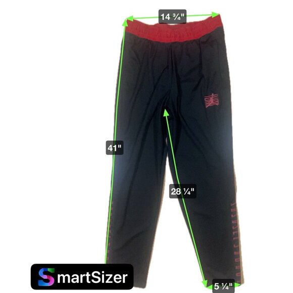 Air Jordan 11 Tear Away Basketball Pants Men LARGE Black Red AH1551 011 - Picture 4 of 7